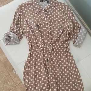 Millenium button down tan dress